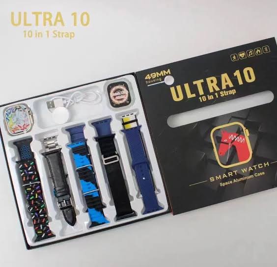 Ultra 10 Smart Watch  10 in 1 strap