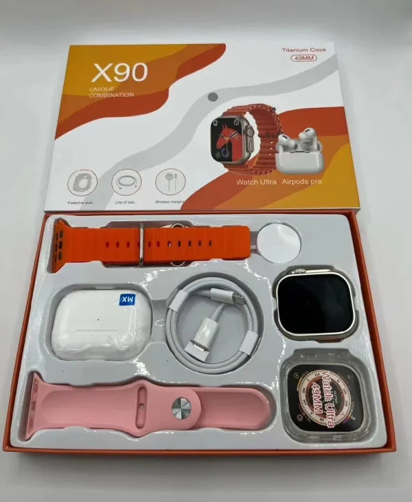 X90 Ultra 49mm Smart Watch With Earbuds