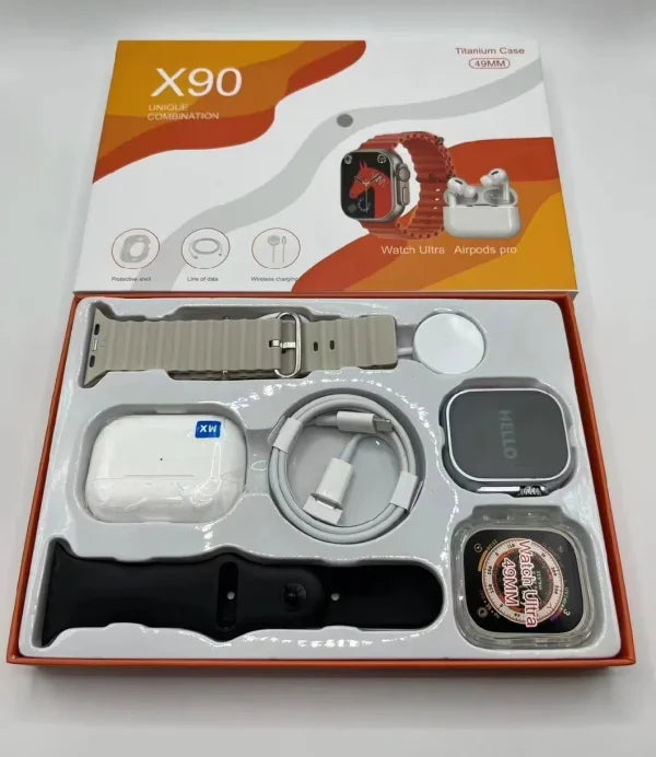 X90 Ultra 49mm Smart Watch With Earbuds